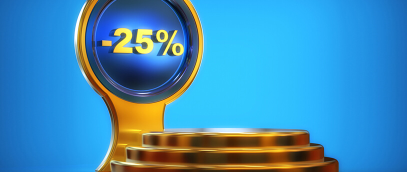 минус 25%