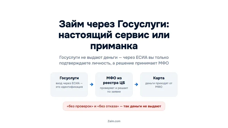 Как работает займ через Госуслуги: вход через ЕСИА, мошенники и самозапрет