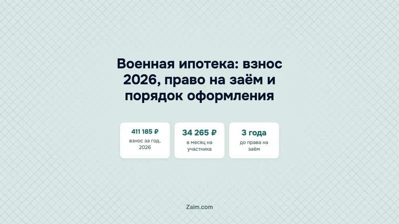 Военная ипотека: взнос 2026, право на заём и порядок оформления