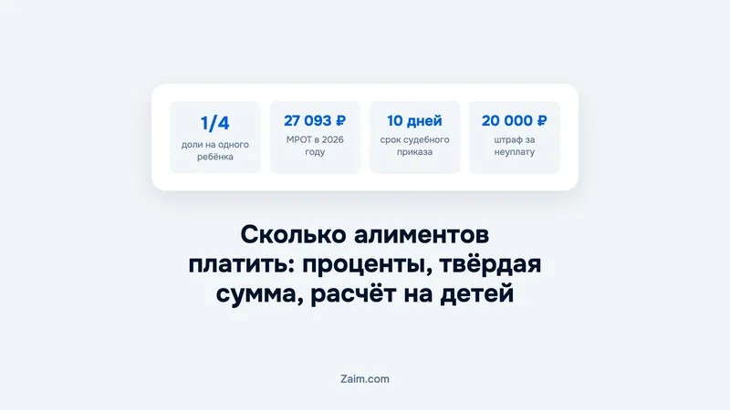 Сколько алиментов платить: проценты, твёрдая сумма, расчёт на детей