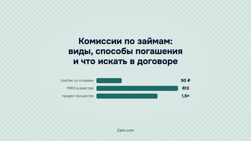 Комиссии по займам: виды, способы погашения и что искать в договоре